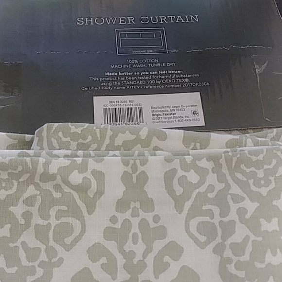 Threshold Bath New Green Ogee 0 Cotton Fabric Shower Curtain Poshmark